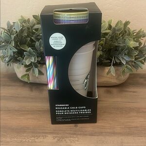 Starbucks Color Changing Cold Cups with Rainbow Straws